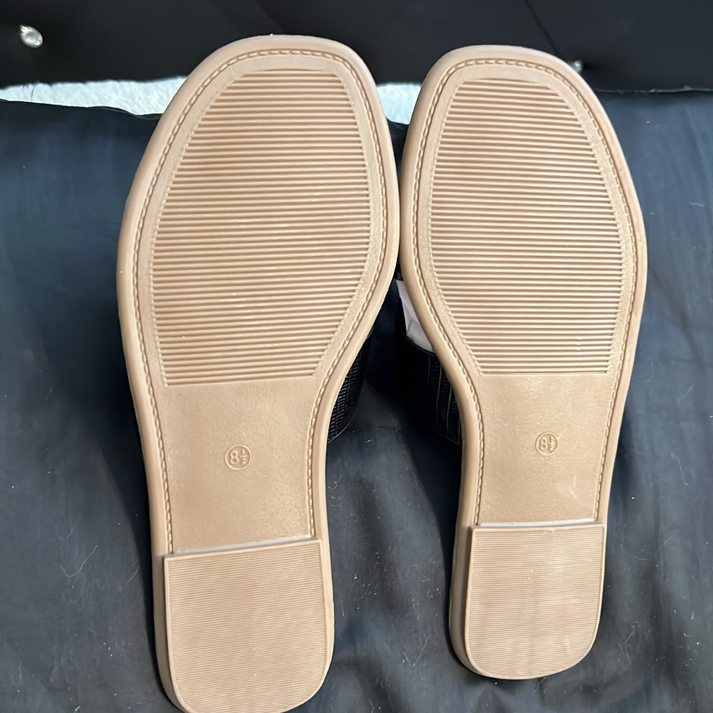 Evans Black Double-Band Slide Sandals - Picture 2 of 3
